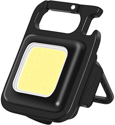 TFG COB Small Flashlight, Bright Rechargeable Keychain Mini Flashlight 3 Light Modes Torch(Black, 6 cm, Rechargeable)