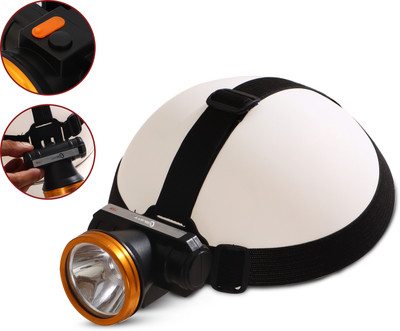 Robustt LED Head Light Waterproof Adjustable Head Lamp 75 watt Pack of 1 Torch(Black, 8 cm, Rechargeable)