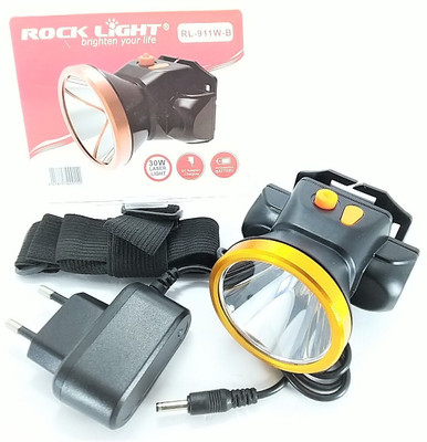VR Bright Lite RL-911W-B 30W LASER LIGHT : Rechargeable Long Range Emergency 10 hrs Torch Emergency Light(Black)