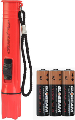 GLOBEAM Rockstar led Flashlight with Adorable Look and Design by Professionals led Torch Light by top Manufacturer of Torchlight Torch(Red, 3.6 cm)