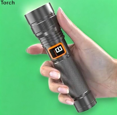 Nilesawar X33 (ZOOMABLE LED Metal Torch) 4 Modes Flashlight, Super Bright Torch(Multicolor, 11 cm, Rechargeable)