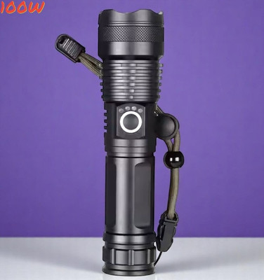 Stybits X589 (ZOOMABLE Metal Torch) 5 Modes Flashlight, Super Bright Torch(Multicolor, 11 cm, Rechargeable)