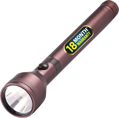 iBELL IBLFL8259 Rechargeable Torch / Flashlight, Ultra Long Beam Range, Aircraft Aluminium Body, Super Bright LED Light Torch(Brown, 27 cm, Rechargeable)