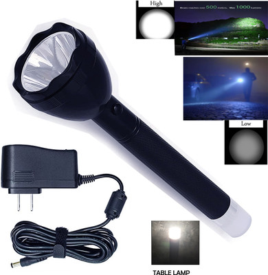 Edisonn JY-9050 Torch boasts a high-intensity Brightness 1000 Meter Range 2400 mAh 50W Torch(Black, 27 cm, Rechargeable)