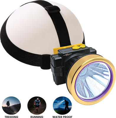 Pick Ur Needs Rechargeable Headlamp With Straps 200W Laser For Outdoor Usage 3600 mAh Battery Torch(Gold, Black, 9 cm, Rechargeable)