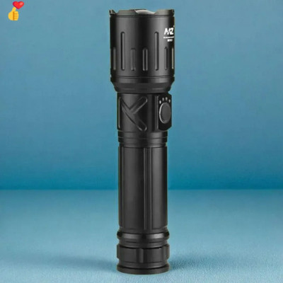 Stybits X187 M981 (ZOOMABLE METAL LED TORCH)5 Modes Flashlight, Super Bright Torch(Black, 11 cm, Rechargeable)