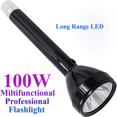 shoptric 1 km long range led torch light + table lamp dual mode 100+25w high brightness Torch(Black, 28 cm, Rechargeable) shoptric 1 km long range led torch light + table lamp dual mode 100+25w high brightness Torch(Black, 28 cm, Rechargeable)