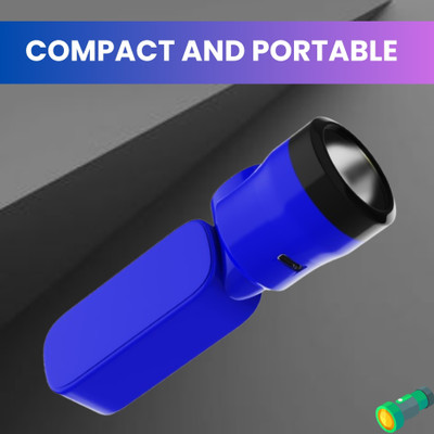 Guggu USB Rechargeable LED Torch Light with COBB Light With 1200mAh Battery LifeE139 Torch(Multicolor, 15 cm, Rechargeable)