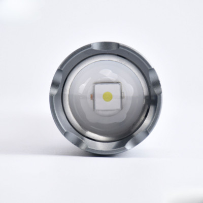 MZ M295 (LED ZOOMABLE FLASHLIGHT) 8000 mAh Battery, 150W Super Bright Torch(Silver, 21 cm, Rechargeable)