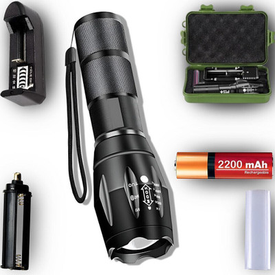 ApexBeam Portable 5 Mode Flashlight for Camping, Hiking, and Travel Torch(Black, 11.5 cm, Rechargeable)