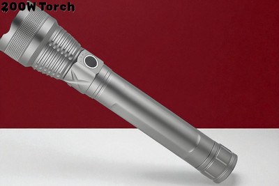 Shamsa A112 USB Rechargeable Torch Light | Long Range LED Flashlight with Zoom Function Torch(Multicolor, 11 cm, Rechargeable)