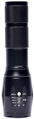 Care 4 Rechargeable battery with charging kit t-650 XLM Cree Led torch light 5 modes Zoom torch (or 3 AAA battery not included) Torch(Black, 15 cm, Rechargeable)