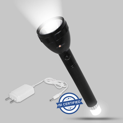 Pick Ur Needs 900 Meter Beam 2in1 Waterproof Led Flashlight Torch Rechargeable Lithium Battery Torch(Black, 25 cm, Rechargeable)