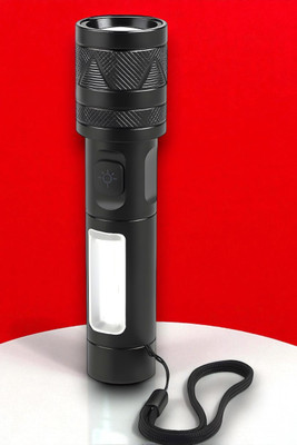 Ziddjeet X558 Rechargeable Torch Flashlight with Powerful Brightness Long Battery Backup Torch(Multicolor, 11 cm, Rechargeable)