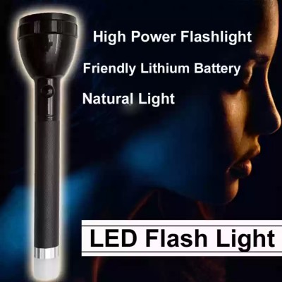 JY-SUPER Compact and Capable JY-9050: High-Intensity LED Flashlight Torch(Black, 30 cm, Rechargeable)