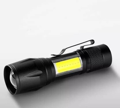 CTB DMCEF 5 Mode Professional LED Flashlight Zoomable 15W Flashlight 700 meter Torch(Black, 13.6 cm, Rechargeable)