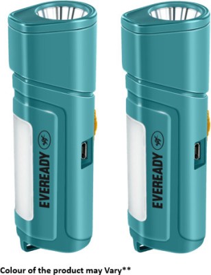 EVEREADY PocketLite Mini Pack of 2 Torch(Blue, 10 cm, Rechargeable)