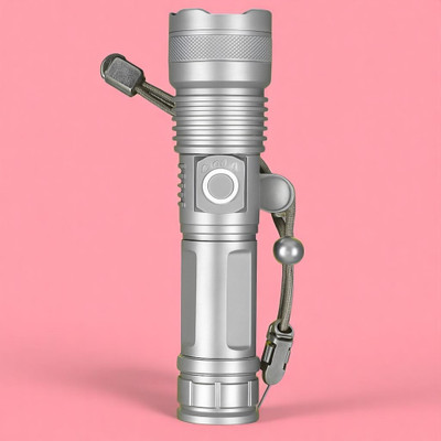 Ziddjeet X28(ZOOMABLE METAL)5 Modes Flashlight, Super Bright Torch(Multicolor, 11 cm, Rechargeable)