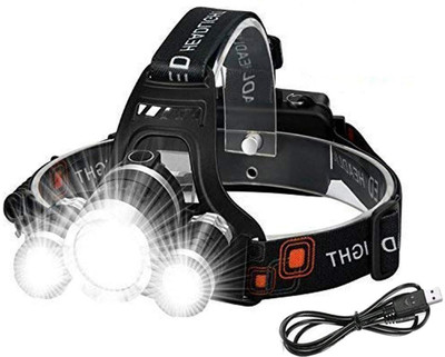 hbsenterprise Rechargeable Headlamp Bright LED Headlight LED Headlamp(Black)
