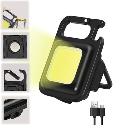 BIYALI Keychain Led Light with Bottle Opener LED Front Light (Black) LED Front Rear Light Combo(Black)