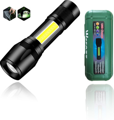 CICASTO Handy USB Flashlight for Travel, Camping, and Adventure Torch(Black, 10 cm, Rechargeable)