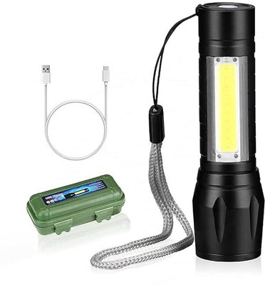 dhriyag mini67torch Torch(Black, 3 cm, Rechargeable)