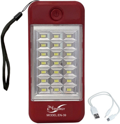 VR Bright Lite LED Torch with Power Bank Rechargeable 6 hrs Torch Emergency Light(Red)