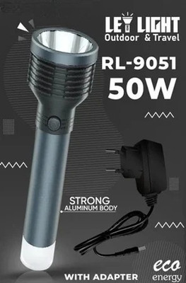 Dazzel Flex Rechargeable LED Search Torch Light 50W Long Range Home Emergency Torch(Black, 27 cm, Rechargeable)