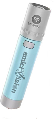 amiciVision Lightweight Mini Rechargeable Torch – 3W LED Flashlight with 3 Modes Torch(Blue, 9.5 cm, Rechargeable)