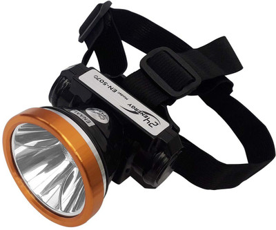24 ENERGY 25 Watt Adjustable Laser LED Head Lamp With Charger Rechargeable Torch(Black, Orange, 8 cm, Rechargeable)