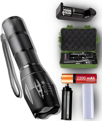 ApexBeam Lightweight 5 Mode Torch for Hiking, Camping, and Emergency Preparedness Torch(Black, 11.5 cm, Rechargeable)