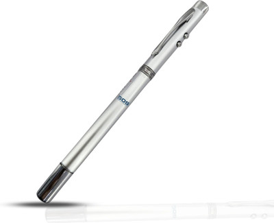 HCG Healthcure generation 5 in 1 LED Flashlight Torch Red Laser Torch(Silver, 15 cm)