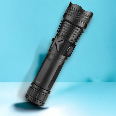 Stybits S8 (ZOOMABLE METAL)5 Modes Flashlight, Super Bright 100W Light Torch(Multicolor, 11 cm, Rechargeable)