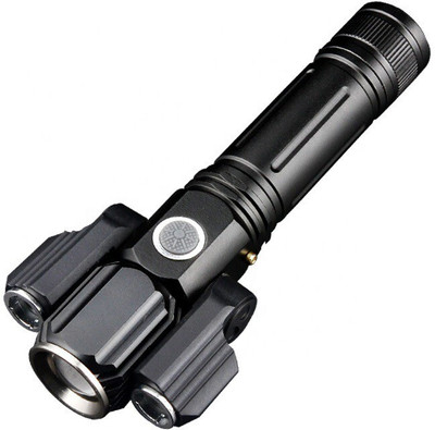 Care 4 Adjustable head torch flashlight Rechargeable 3 headed 3 in 1 movable torch Torch(Black, 16 cm, Rechargeable)