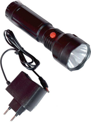 GLOWISH 989-GL_1702 RECHARGEABLE FLASHLIGHT cum lamp Torch(Silver, 11 cm, Rechargeable)