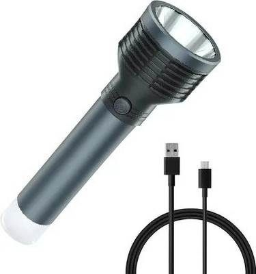 Dazzel Flex Rechargeable LED Search Torch Light 50W Long Range Home Emergency Torch(Grey, 15 cm, Rechargeable)