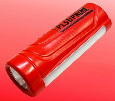 PLSUPREME Premium Quality PL-006 3W Long Range mini Rechargeable Emergency Light Torch(Red, 10.5 cm, Rechargeable)