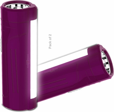 Daily Needs Shop Rechargeable Flashlight Mini Home Emergency Torch Light 25W Pack of 2 Torch(Pink, 10 cm, Rechargeable)