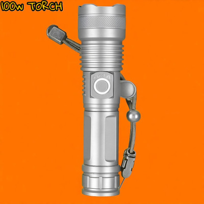 Ziddjeet X124(ZOOMABLE METAL)5 Modes Flashlight, Super Bright Torch(Multicolor, 11 cm, Rechargeable)
