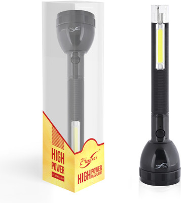 24 ENERGY 1000 Meter Long Range Flashlight + Back Light Tube Rechargeable 12 hrs Torch(Black, 28 cm, Rechargeable)