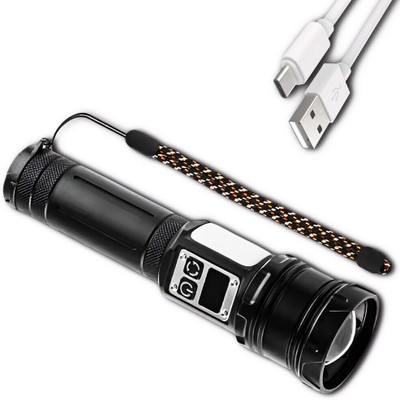 ApexBeam Torch with Easy Carry Handle and Super Strong Light Torch(Black, 17 cm, Rechargeable)