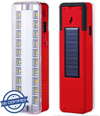 VR Bright Lite High Quality Tube With LED High-Bright Lantern LED Rechargeable Emergency Light 6 hrs Torch Emergency Light(Red)