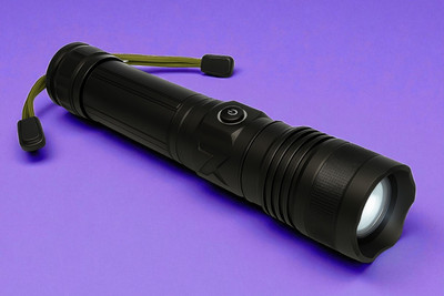 3BAAN B271 Rechargeable LED Torch Light – Long Range & Powerful Flashlight Torch(Multicolor, 11 cm, Rechargeable)