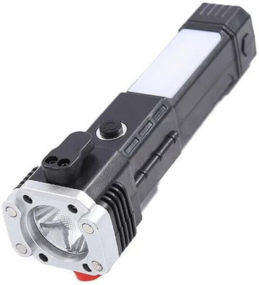insignia decor Hammer torch light with mobile charger magnet stand long range power battery_L43 Torch(Black, 7 cm, Rechargeable)