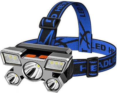 Care 4 COB LED Headlamp Waterproof USB Head Light Portable Torch(Silver, 9 cm, Rechargeable)