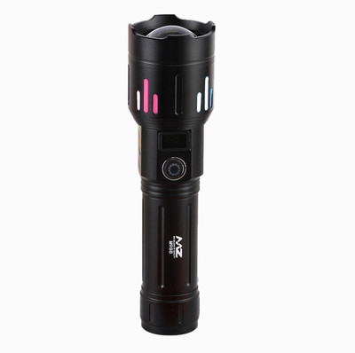 MZ M988 METAL ZOOMABLE TORCH Super Bright 150W Light 5 Modes Flashlight Torch(Black, 18.2 cm, Rechargeable)