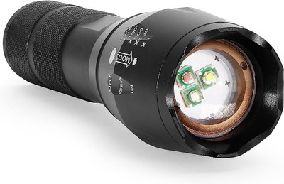 Small Sun Black zoomable 5 mode led-XML-T 650 Torch Torch(Black, 15 cm, Rechargeable)
