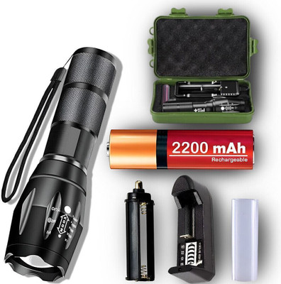 ApexBeam 5-Mode Rechargeable Flashlight with USB-C Port Torch(Black, 12.33 cm, Rechargeable)