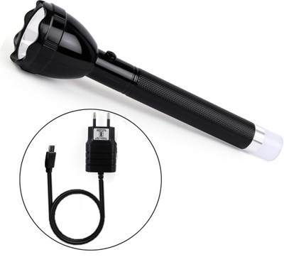 ECOSKY New 2in1 800M Range Beam 4 Mode Rechargeable Battery Led Flashlight Torch Torch(Black, 27 cm, Rechargeable)