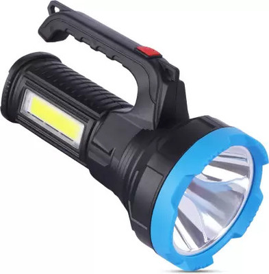 ECOSKY Hight Bright Portable Rechargeable Led Plus Cob Torch Light Torch(Multicolor, 20 cm, Rechargeable)